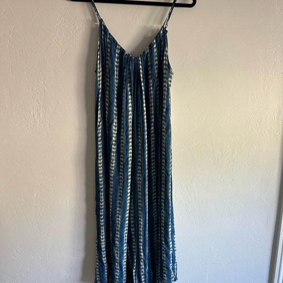 Tysa Pants - Blue Tie-Dye Wide-Leg Jumpsuit